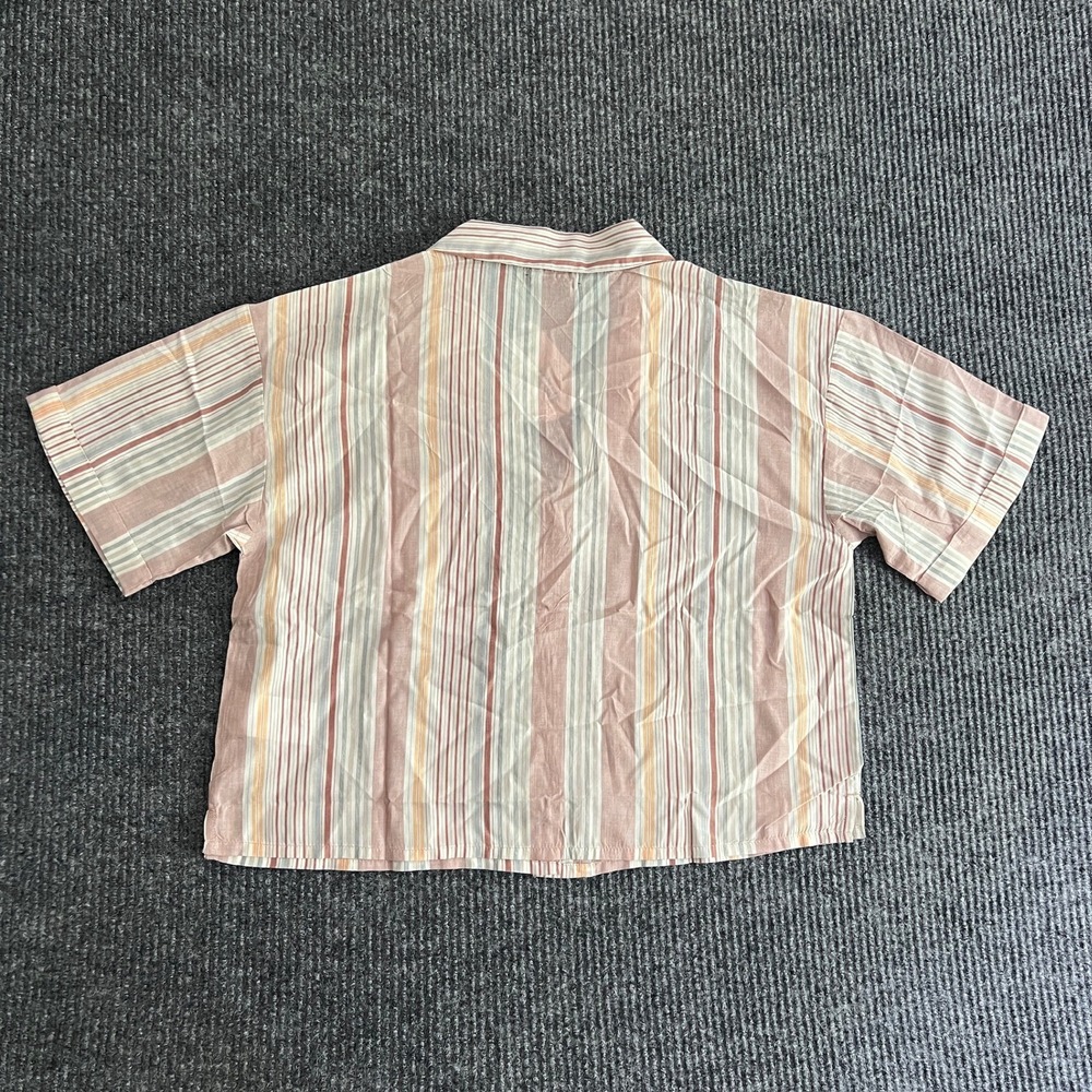 NWT Prana Iguala Top Women's Medium Clay Stripe Tencel Modal Button Up Shirt - Picture 2 of 10
